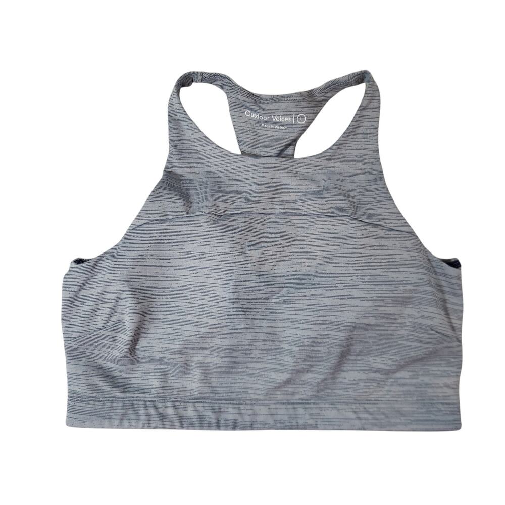 Outdoor‎ Voices Gray Longline Racerback Sports Bra Size large
